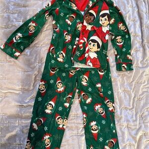 ELF Green and Red Kids Pajama Set